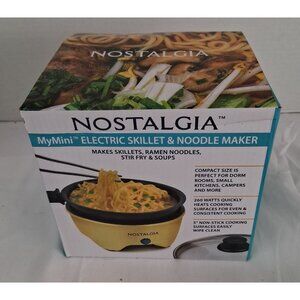 Nostalgia MyMini Electri Skillet & Noodle Maker 5" Non-Stick Compact NIB Sealed